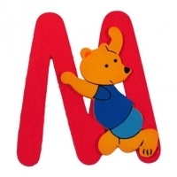 Holz-Buchstaben M rot
