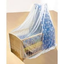 Mückennetz für Kinderbett mit Himmel weiß