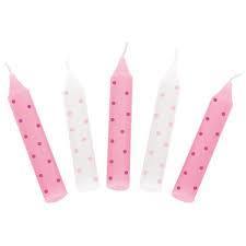 Geburtstagskerzen Punkte rosa